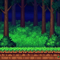 Forest at night, SNES screenshot