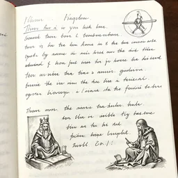 frantically written notes and illustrations of hastur, the king in yellow, field notes, scientific