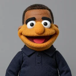 kanye west as a muppet. highly detailed felt. hyper real photo. 4 k.