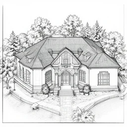 a blueprint of a mansion