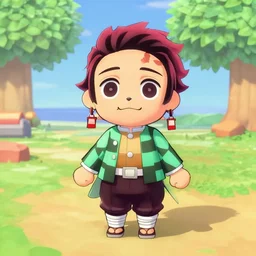 demon slayer in animal crossing new horizon style