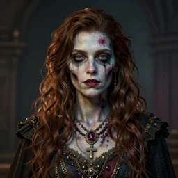 portrait of a zombie fortune teller by Robert Antoine Pinchon, octane render