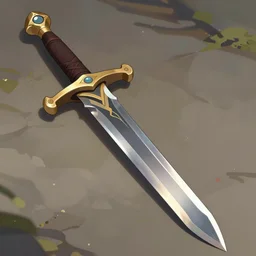 close up image of a great sword, lay on the ground, on focus, digital illustration, artstation, fanart, pinterest