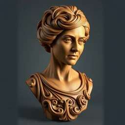 high intricate bust of an margot kidder 1 9 7 0 carved from wood in baroque style, studio light, maria panfilova, andrea savchenko, mike kime, ludovic plouffe, qi sheng luo, oliver cook, trending on artstation