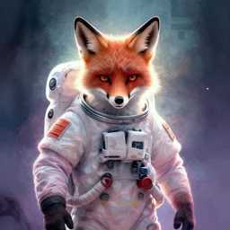 beautiful serious astronaut fox by disney concept artists, backlit, moody, intense, intricate, indie studio, fantasy, moody, rim lighting, godly light, vibrant pastel colors, emotional, sketch, fantastical, whimsical, noise, dappled light, stippling