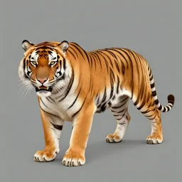 a hyperdetailed design of a oriental tiger whole body, tiger structure, ferocious, chinese mythology