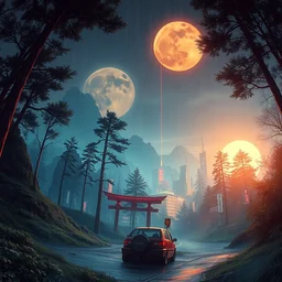 nature by adolf loos, cosmic reclaimed by nature neon noir tokyo neon signs forest assassin's creed morning sun otherworldly anime fantasy at dawn apocalyptic wilderness nature matte painting biopunk sci - fi liberty city laser at summer vaporwave evil sea rain with sun bioshock fisheye, archdaily, wallpaper, highly detailed, trending on artstation.
