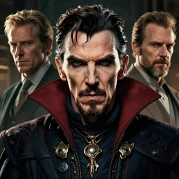 a highly detailed evil portrait of stephen strange, james gurney, james jean