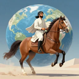jenjis khan conquering the world on his horse
