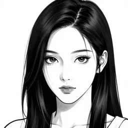 portrait of Diamanda Galas by Junji Ito, manga, b&w