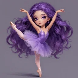 byzantine goddess in ballet pose, purple hair, large beautiful eyes, eyeliner, lipstick, highly detailed, digital painting, trending on artstation, concept art, sharp focus, illustration, art by artgerm and greg rutkowski and magali villeneuve