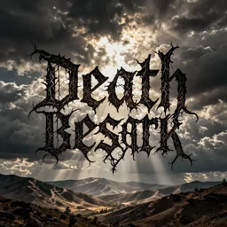 death metal logo, unreadable letters, looks like varicose veins forming words, zdzislaw beksinski