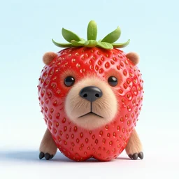 strawberry with face of a walrus