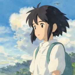 watercolor sky by makoto shinkai