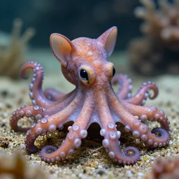 cat - octopus hybrid, a cross between a cat and a octopus, cute, photograph 3 5 mm, f 2. 0, amazing lighting