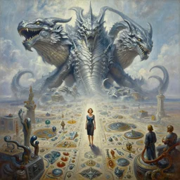 portrait action painting, perfect expression, subconscious connects, purified consciousness, expanse, farscape, usa representative liz cheney, leviathan hydra, fantasy character portrait, ultra realistic, wide angle, intricate details, mass effect, foundation, artifacts, highly detailed, michael cheval, peter mohrbacher, boris vallejo, jessica rossier, oil painting, highly detailed, cinematic lighting, unreal, natural tpose