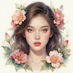 a highly detailed floral portrait of beauty girl, james gurney, james jean