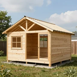 casa prefabricada de madera con cupulas, foto profesionales,