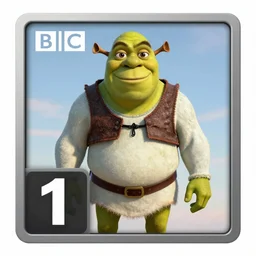 BBC 1 Test Card with Shrek, 8K