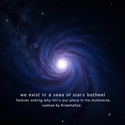 we exist in a sea of stars, bathed in the celestial light of cosmos, forever asking why this is our place in the multiverse, voidcore, by kraemahz,