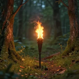 environment art, torchlit