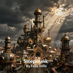 steampunk city by russ mills