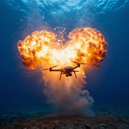 underwater drone exploding