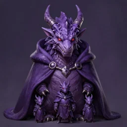 ferocious purple dragonborn, wearing a cape, tiny, small, short, wizard robe, sinister and stylish, pretty, beautiful, dnd character art portrait, matte fantasy painting, deviantart artstation, by jason felix by steve argyle by tyler jacobson by peter mohrbacher, cinema