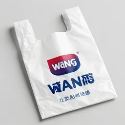 creative logotype design printed on paper for disposable plastic bag company called wang that represents high quality and efficiency, modern, fresh cool colors, trending on pinterest