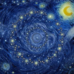 a fractal within a fractal within a fractal within a fractal within a fractal, starry night