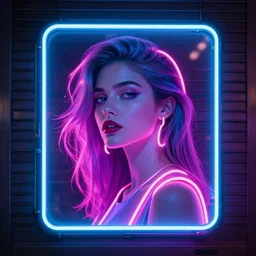 neon woman advertising hologram sign shutterstock asset pack