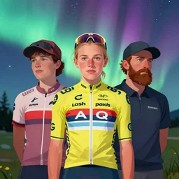 aurora, portrait, loish, lois van baarle, android jones and rhads, digital art