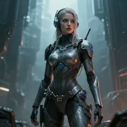 digital art, sci - fi fairytale, hyper realistic, cyberpunk, human