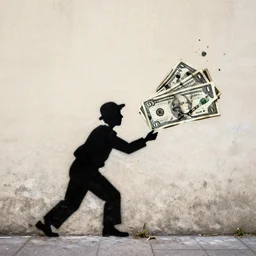 banksy style graffiti political art money hd photo realistic