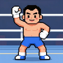 Danny DeVito as a Nintendo Punch Out! character, 8-bit pixel art, 16 colors