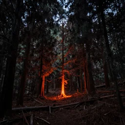 Beautiful dark blazes, livid places