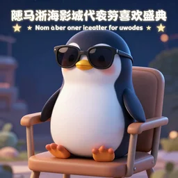 digital art of a cute penguin sitting on a chair wearing sunglasses at night!!! detailed, trending on artstation, digital art, award winning art, detailed digital art, smooth, elegant, art