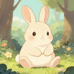 a cute big bunny fantasy art