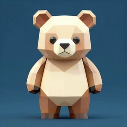 low poly bear