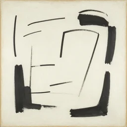 abstract primitivism minimalism art painting, lines, forms, shapes, in style of henri rousseau,