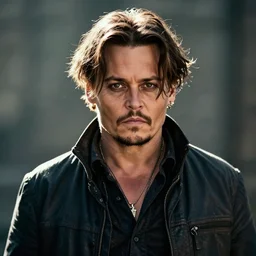 johnny depp, portrait, atmospheric lighting, intricate, rim light, volumetric lighting, beautiful, daytime, sunny weather, slight overcast, sharp focus, deep colours, ultra detailed, by krenz cushart and wenjun lin