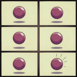 4 frames of animation of a ball bouncing up and down