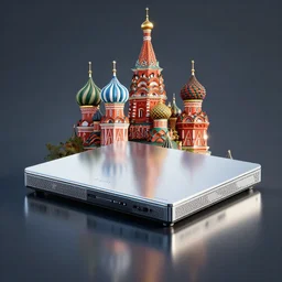 russia, 8 k uhd, unreal engine, reflected chrome octane render in the artstyle of greg rutkowski