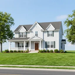 american house on a hill
