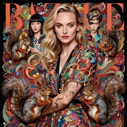 pretty diane kruger, squirrels : : by martine johanna and simon stalenhag and chie yoshii and casey weldon and wlop : : ornate, dynamic, particulate, rich colors, intricate, elegant, highly detailed, vogue, harper's bazaar art, fashion magazine, smooth, sharp focus, 8 k, octane render,