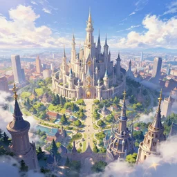heaven city fantasy pixiv scenery art inspired by magical fantasy