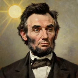 facial portrait of mark wahlberg as abraham lincoln, sweating underneath the sun in gettysburgh, oil on canvas by william sidney mount - 1 8 3 3, trending on artstation