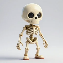 A skeleton in the game Super Mario 64, unreal engine, highly detailed, 8k, vray