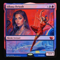 a ultradetailed painting lilliana vess planeswalker aleksi bricolt, red and blue gradient with by karl kosinski yayoi kusama raqib shaw dancer mc escher gottfried helnwein magic the gathering art, sci fi, futurism, vibrant colors zbrush sharp focus