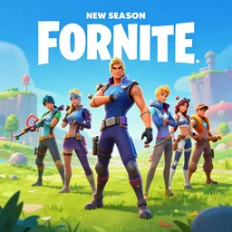 fornite beautiful new original promo poster for a new season with new characters and places